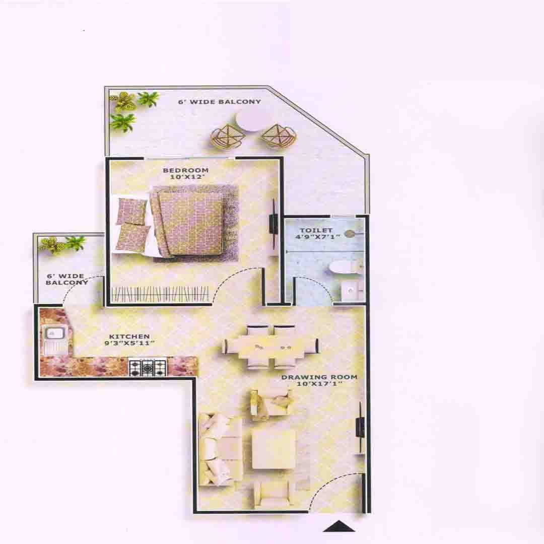 Floor Plans 1BHK anmol