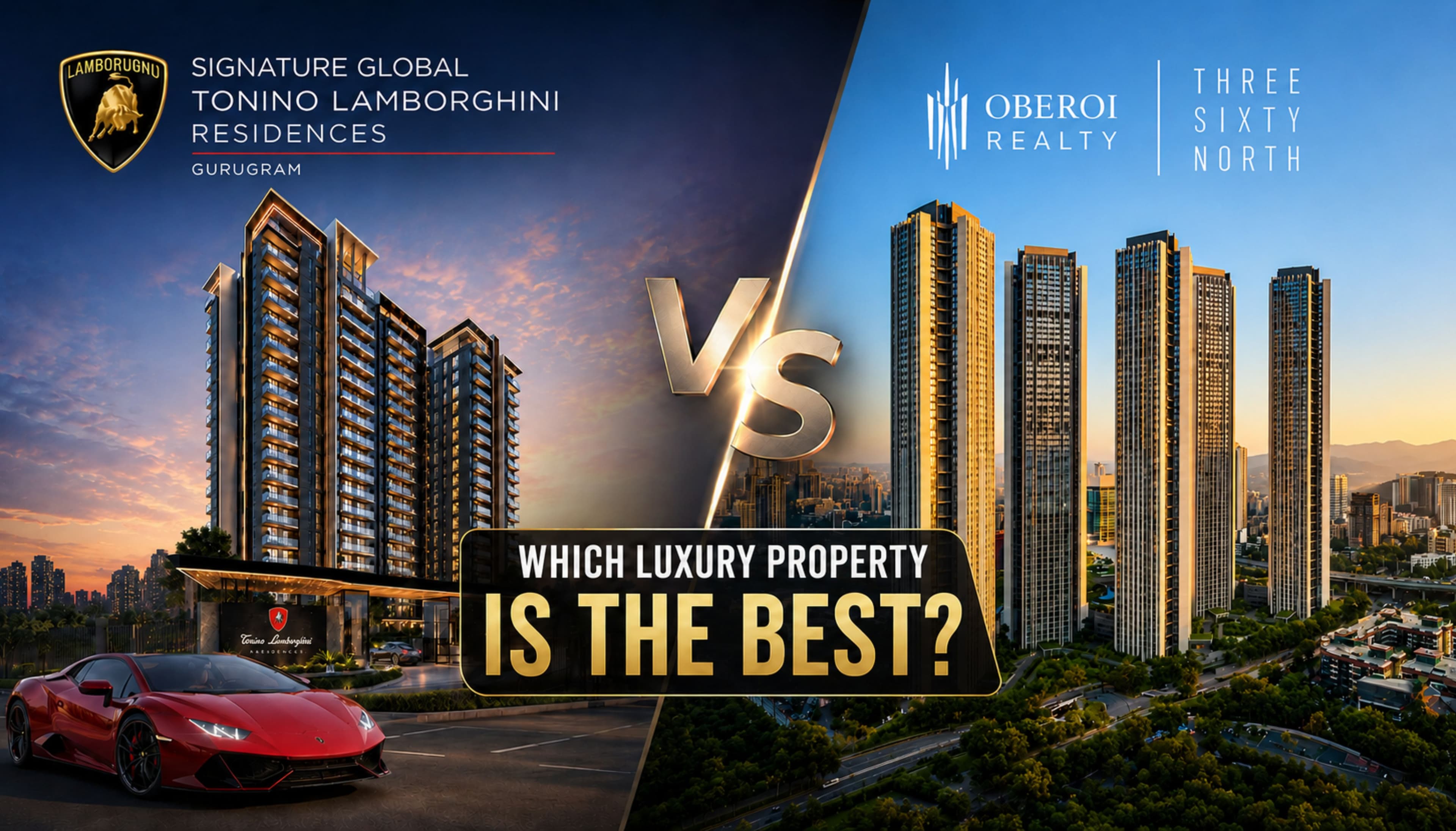 Signature Global Lamborghini Residences vs Oberoi Realty Three Sixty North: Which Luxury Property is the Best?