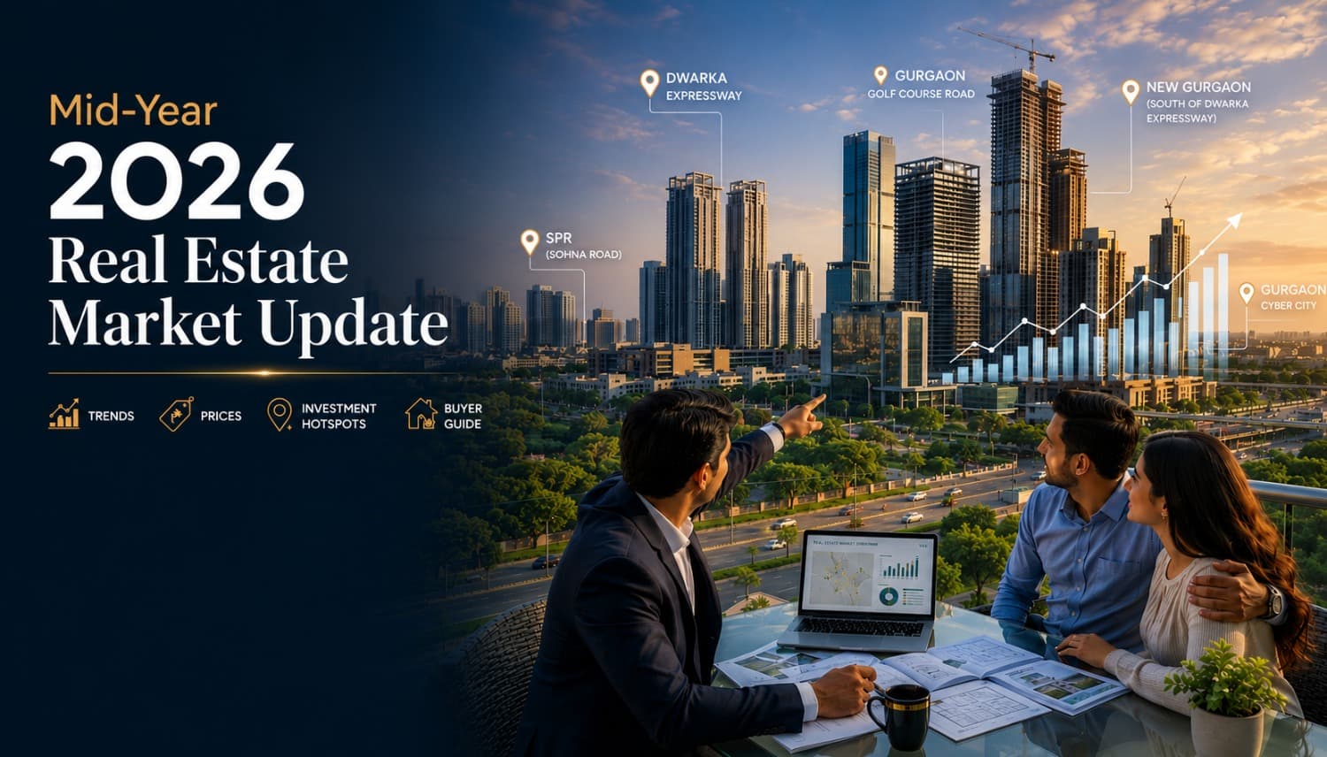 Mid Year 2026 Real Estate Market Update showing India's property price trends