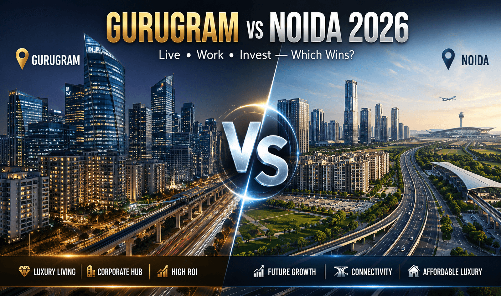 Gurugram vs Noida investment