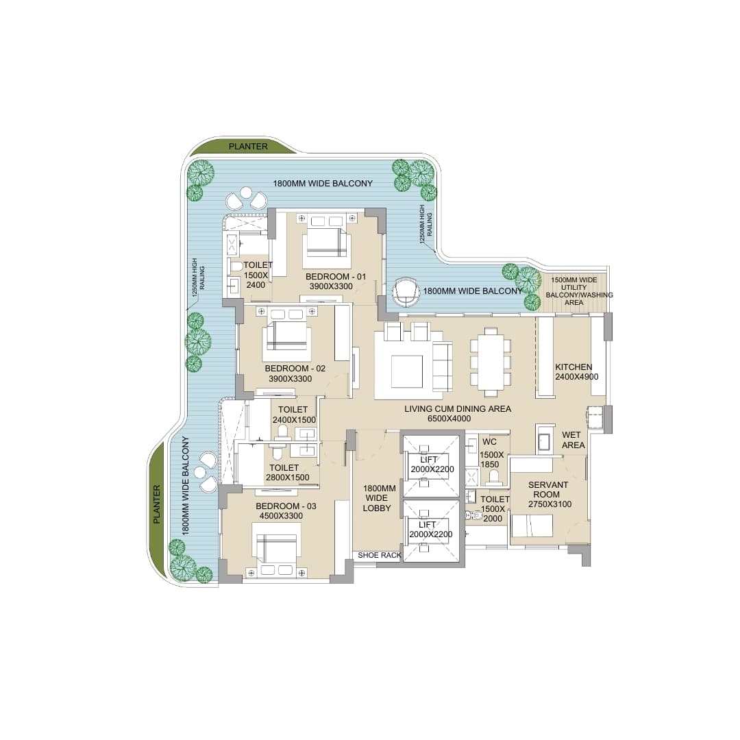 Ganga Anantam Gurgaon Sector 85 Floor Plan