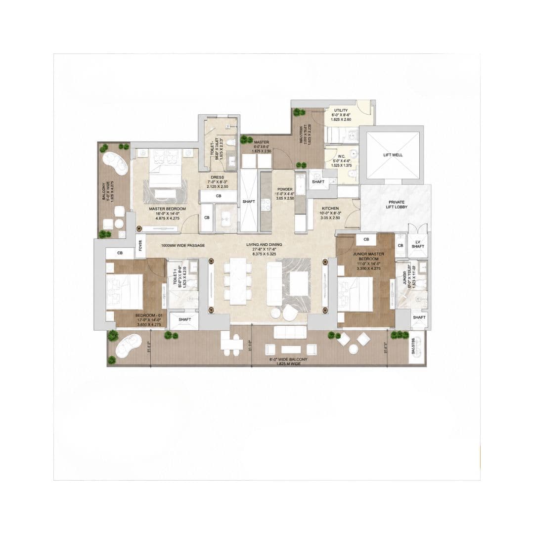 Signature Global Twin Tower DXP Floor Plan