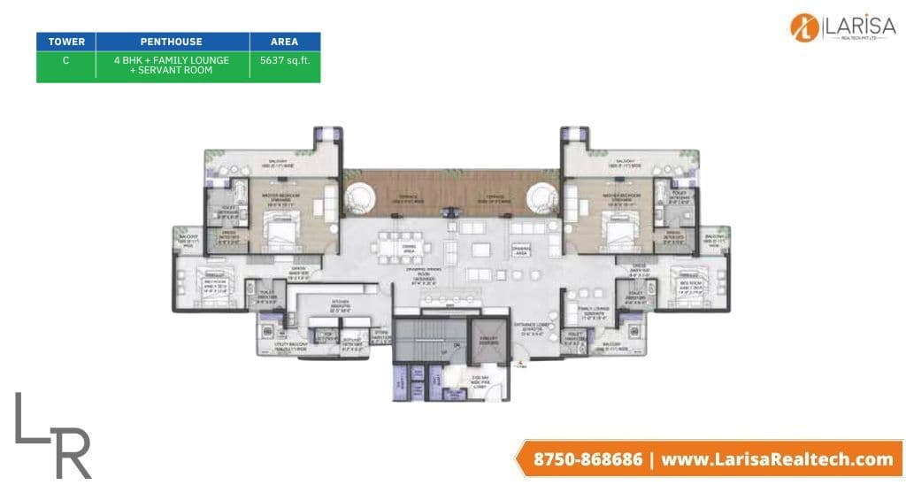 M3M Mansion 113 Floor Plan