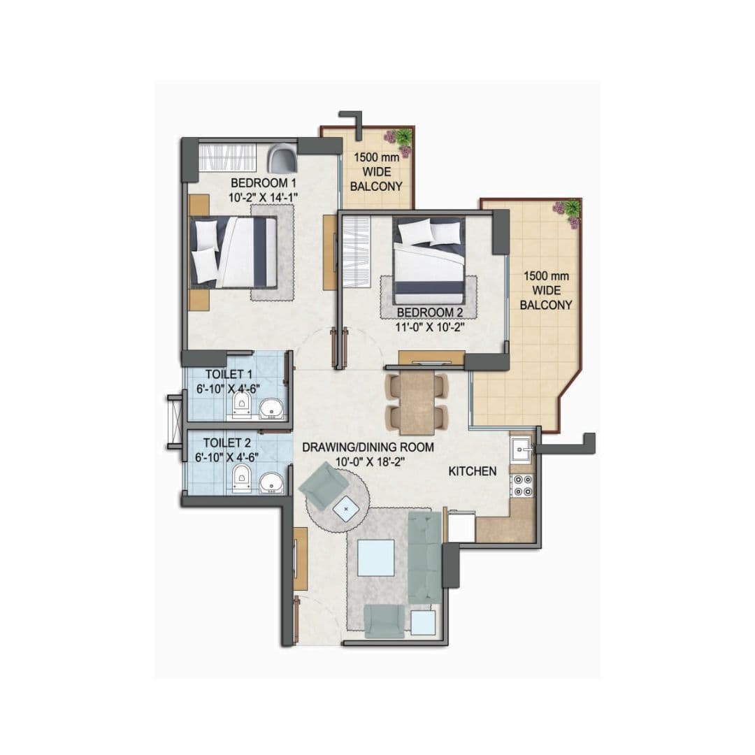 High-rise towers at GLS Avenue 81 Gurgaon.