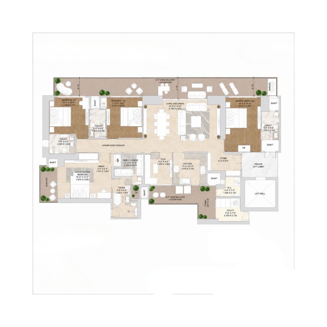 Signature Global Twin Tower DXP Sector 84 Floor Plan
