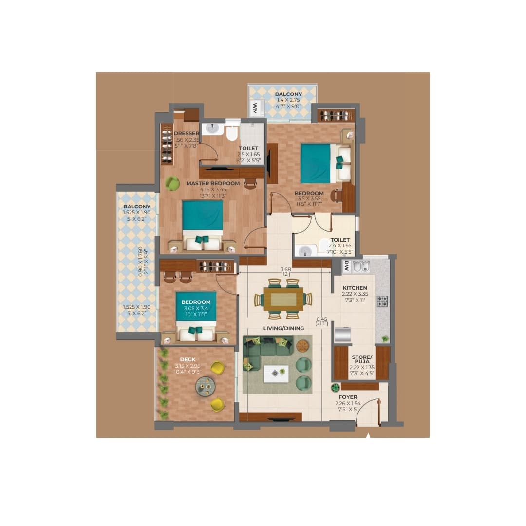 Ashiana Amarah Phase 5 Floor Plan