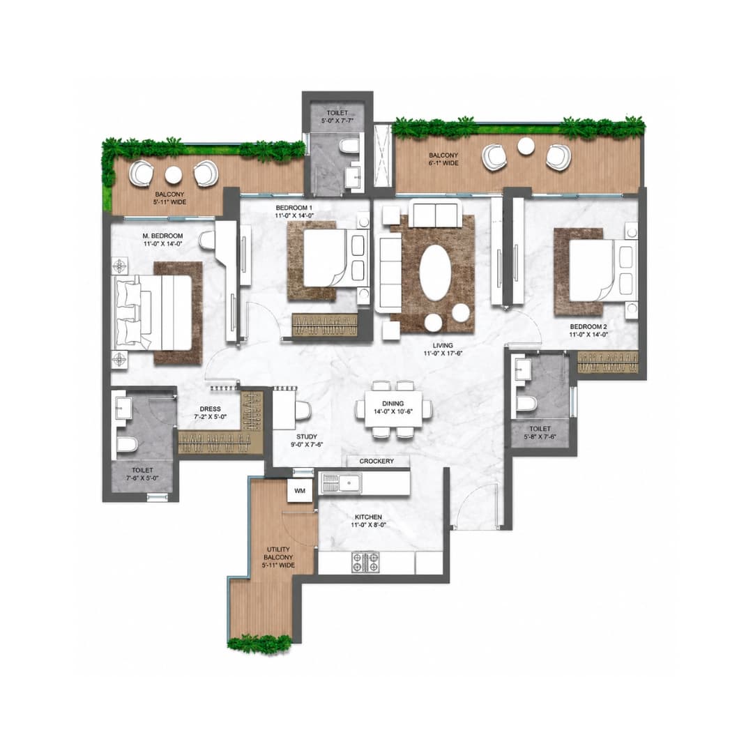 Golf Hills Floor Plan Gurgaon