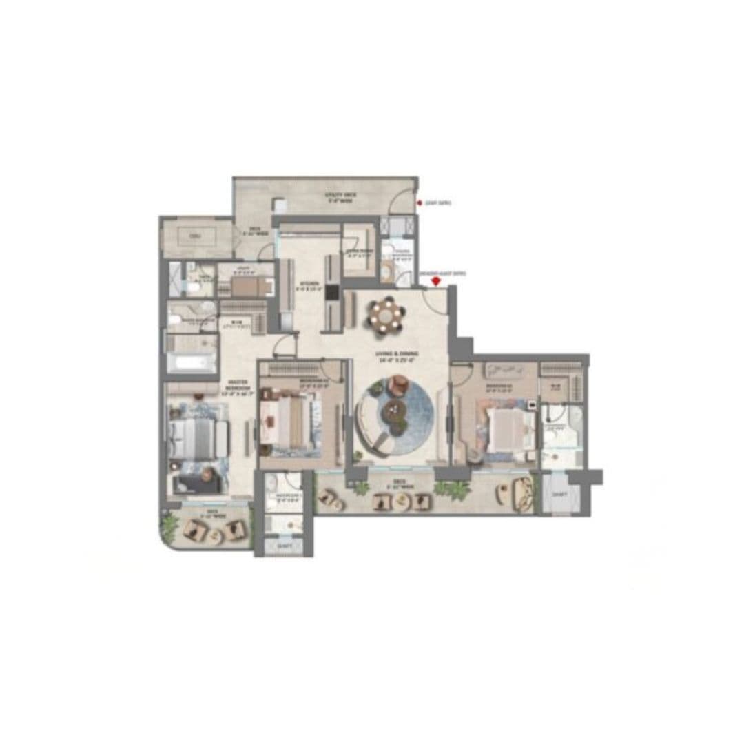 whiteland Westin Residences Sector 103 Gurgaon Floor Plan