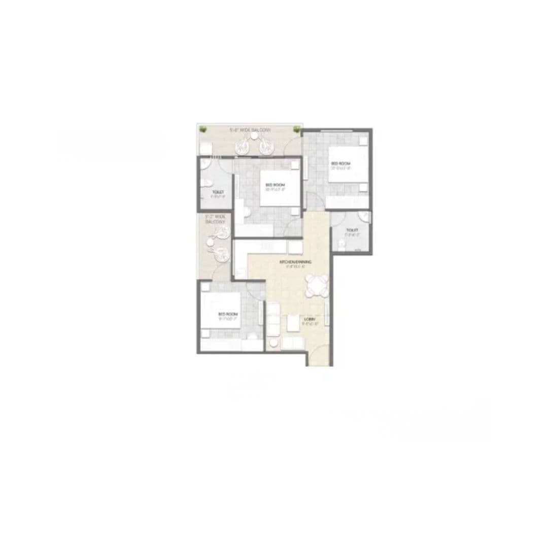 Yashika Green Square 3BHK