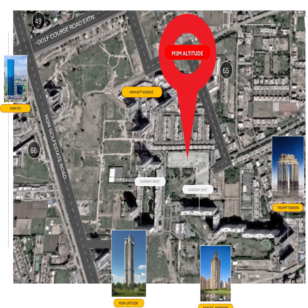 M3M Altitude Sector 65 Gurgaon Location Map