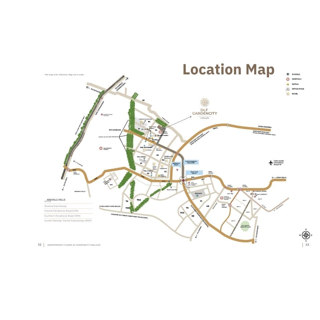 DLF Garden City Enclave Gurgaon Location Map