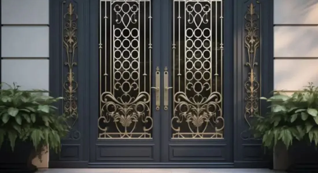 Double Door Grill Gate Design for Main Door