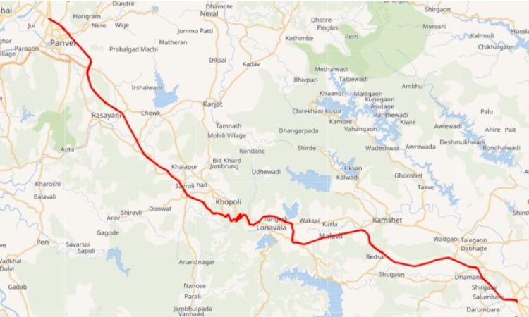 Route Map of Mumbai Pune Expressway
