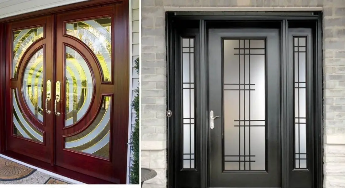 main entrance modern door design with glass