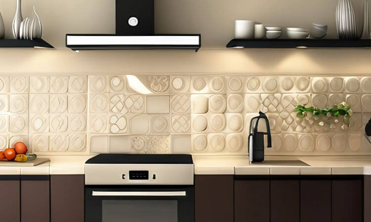 3D kitchen Wall tiles Design