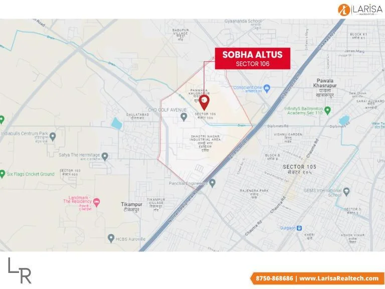 Sobha Altus 106 Gurgaon Location Map