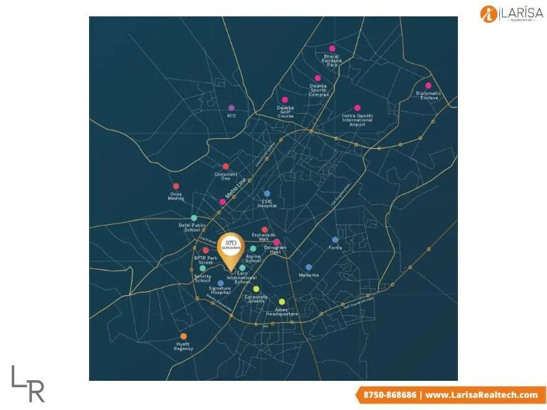 BPTP The Amaario Sector 37D Gurgaon Location Map