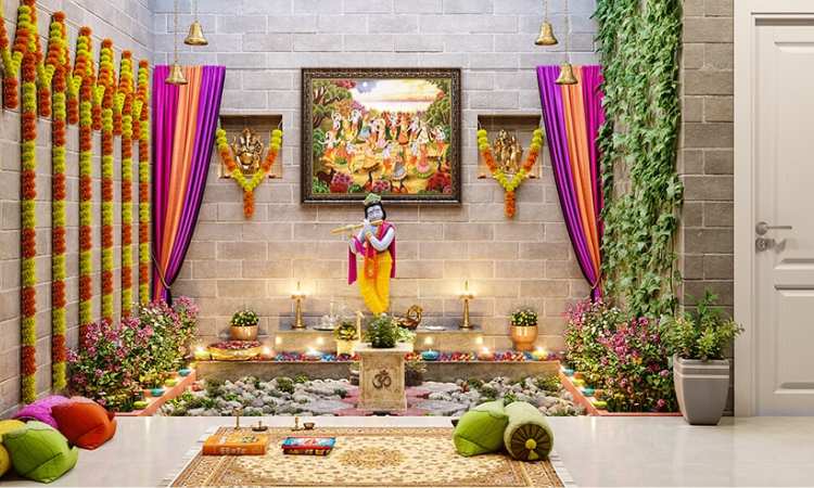 janmashtami decoration theme at home