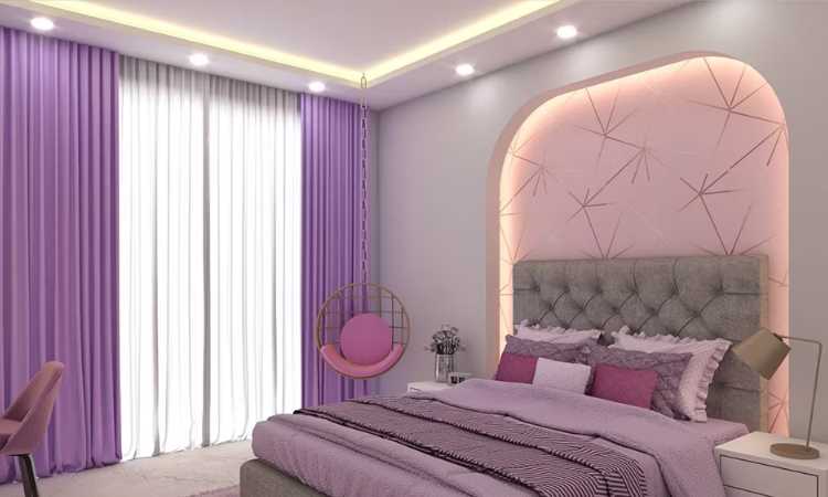 Purple Pink Two Colour Combination For Bedroom Walls