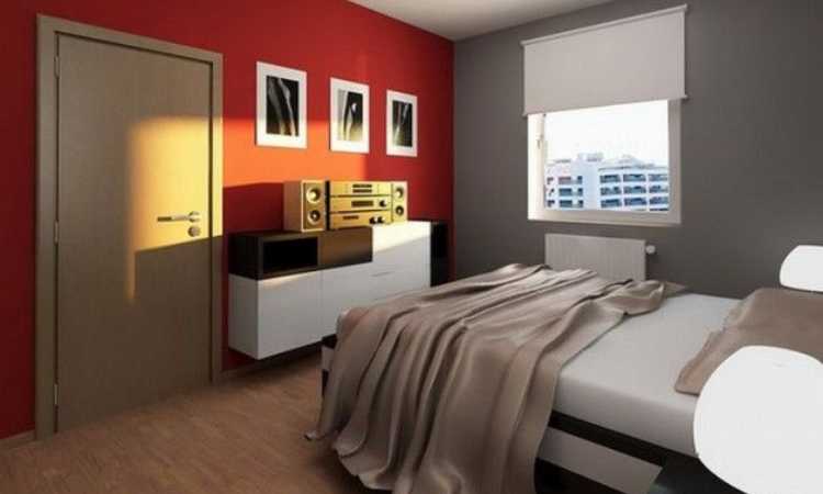 simple two colour combination for bedroom walls