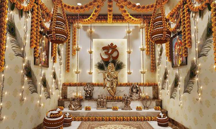 Janmashtami Decoration Ideas at Home with Lightings