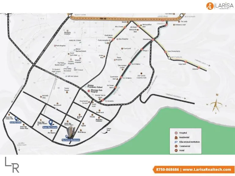 Anant Raj The Estate Residences Location Map