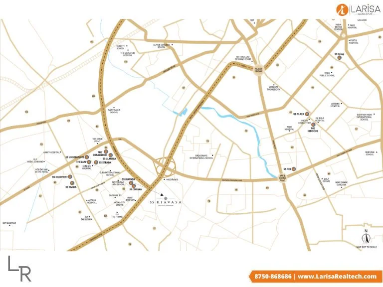 SS Kiavasa Sector 83 Location Map