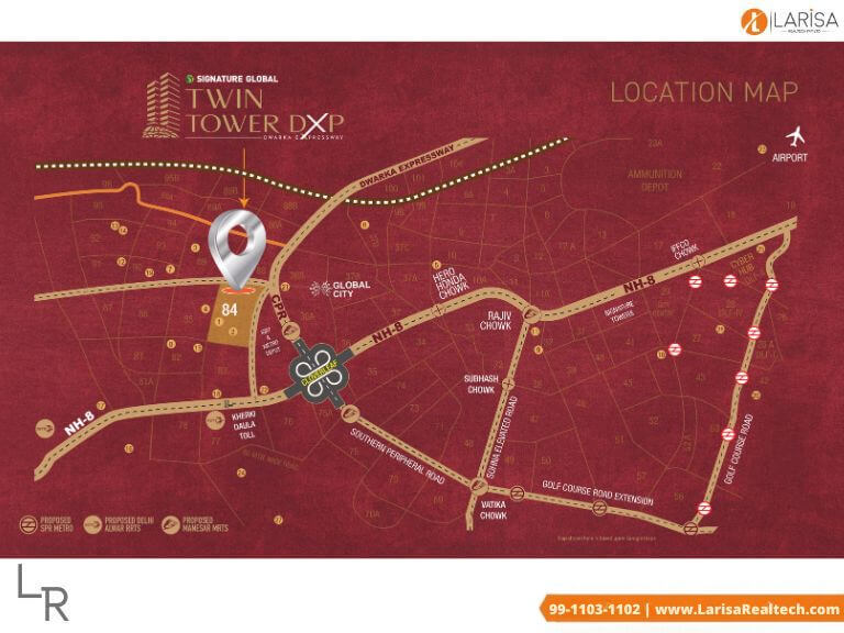 Twin Tower DXP Location Map