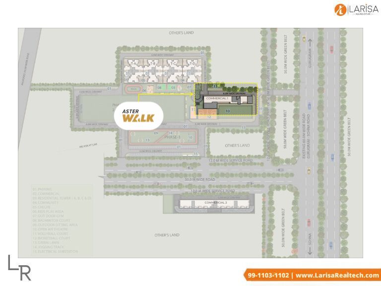 aster walk site plan